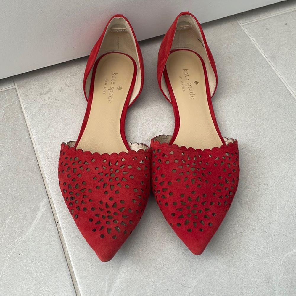 Kate Spade Polistina Flats in Burnt Orange - size 7 EUC